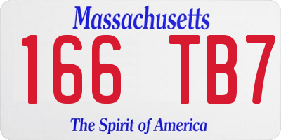 MA license plate 166TB7