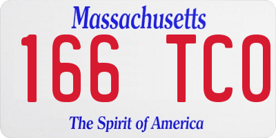 MA license plate 166TC0