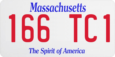 MA license plate 166TC1