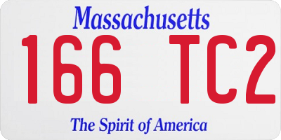 MA license plate 166TC2