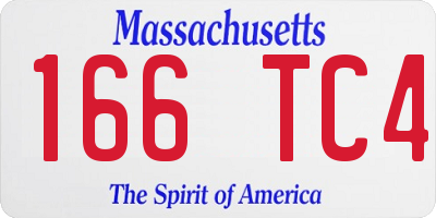MA license plate 166TC4