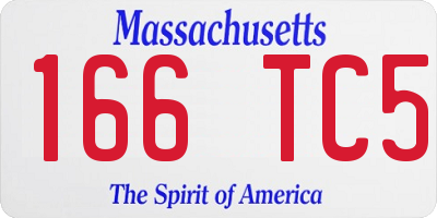 MA license plate 166TC5
