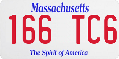 MA license plate 166TC6