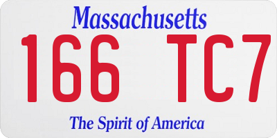 MA license plate 166TC7