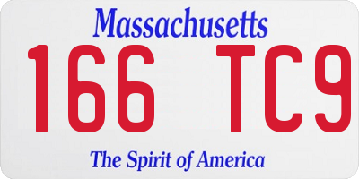 MA license plate 166TC9