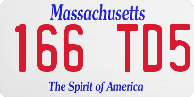 MA license plate 166TD5