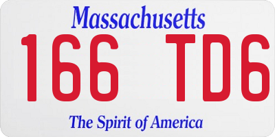 MA license plate 166TD6