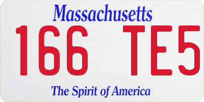 MA license plate 166TE5