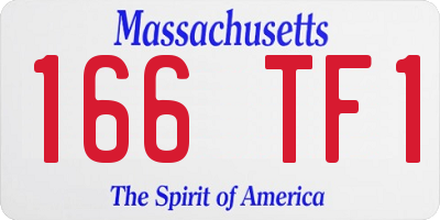 MA license plate 166TF1