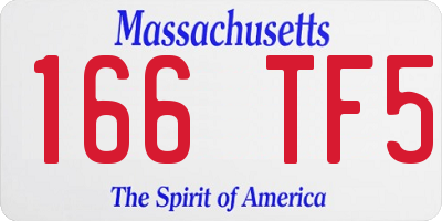 MA license plate 166TF5