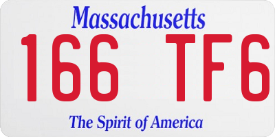 MA license plate 166TF6