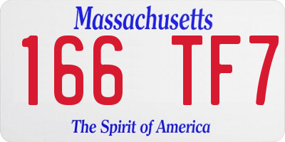 MA license plate 166TF7