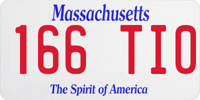 MA license plate 166TI0
