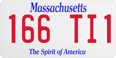 MA license plate 166TI1