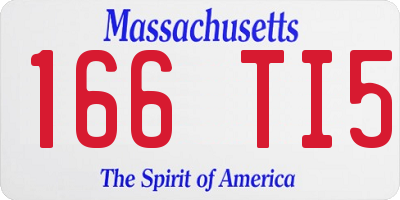 MA license plate 166TI5