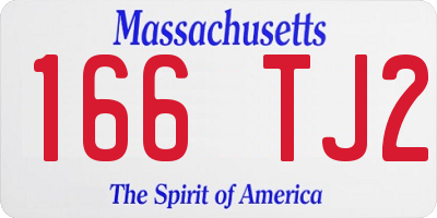 MA license plate 166TJ2