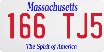 MA license plate 166TJ5