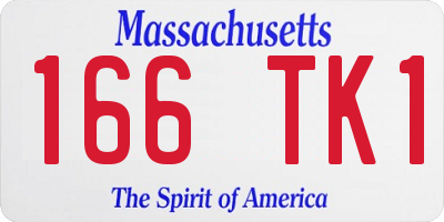 MA license plate 166TK1
