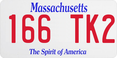 MA license plate 166TK2
