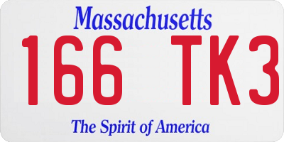 MA license plate 166TK3