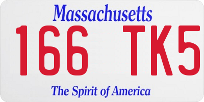 MA license plate 166TK5