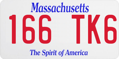MA license plate 166TK6