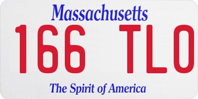 MA license plate 166TL0
