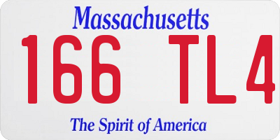 MA license plate 166TL4