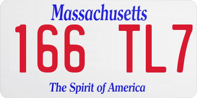 MA license plate 166TL7