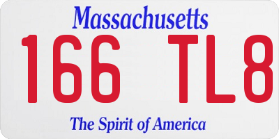 MA license plate 166TL8