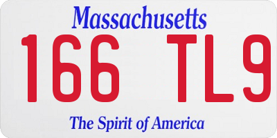 MA license plate 166TL9