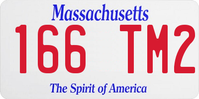 MA license plate 166TM2