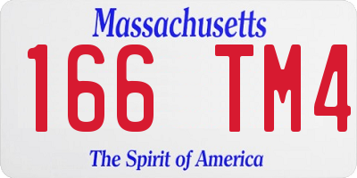MA license plate 166TM4