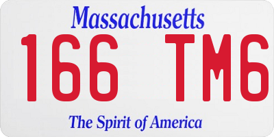 MA license plate 166TM6