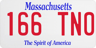 MA license plate 166TN0
