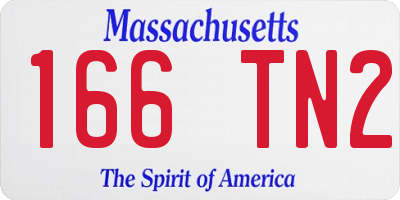 MA license plate 166TN2