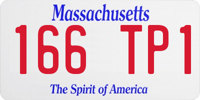 MA license plate 166TP1