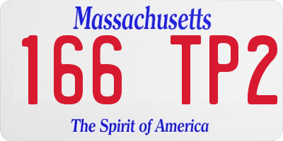 MA license plate 166TP2