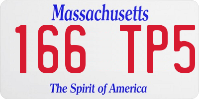 MA license plate 166TP5