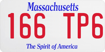 MA license plate 166TP6