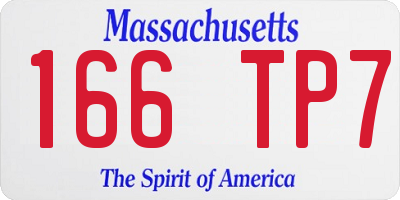 MA license plate 166TP7