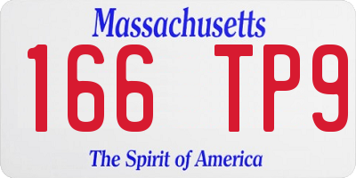 MA license plate 166TP9