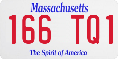 MA license plate 166TQ1