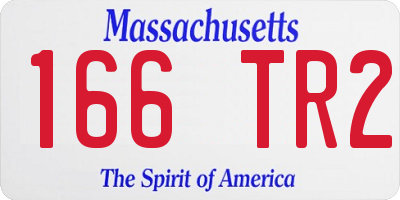 MA license plate 166TR2