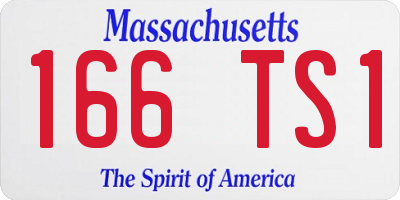 MA license plate 166TS1
