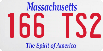 MA license plate 166TS2