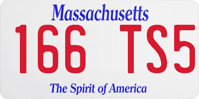 MA license plate 166TS5