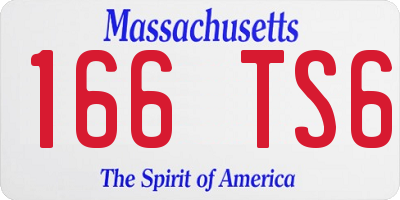 MA license plate 166TS6