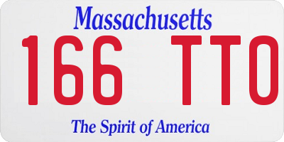 MA license plate 166TT0