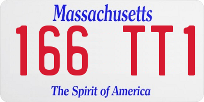 MA license plate 166TT1